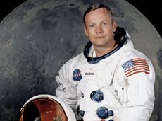 Astronaut Neil A. Armstrong, commander of the Apollo 11 Lunar Landing mission, made a famous statement upon stepping foot on the lunar surface.