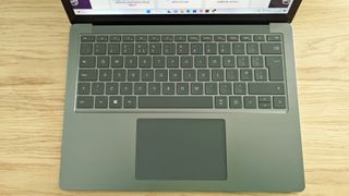 Microsoft Surface Laptop 5 review: laptop keyboard from above