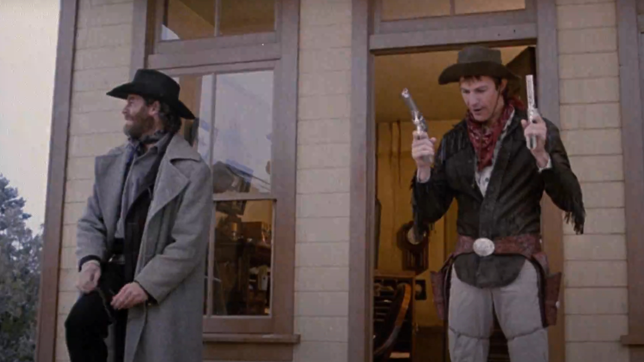 Kevin Kline and Kevin Costner in Silverado