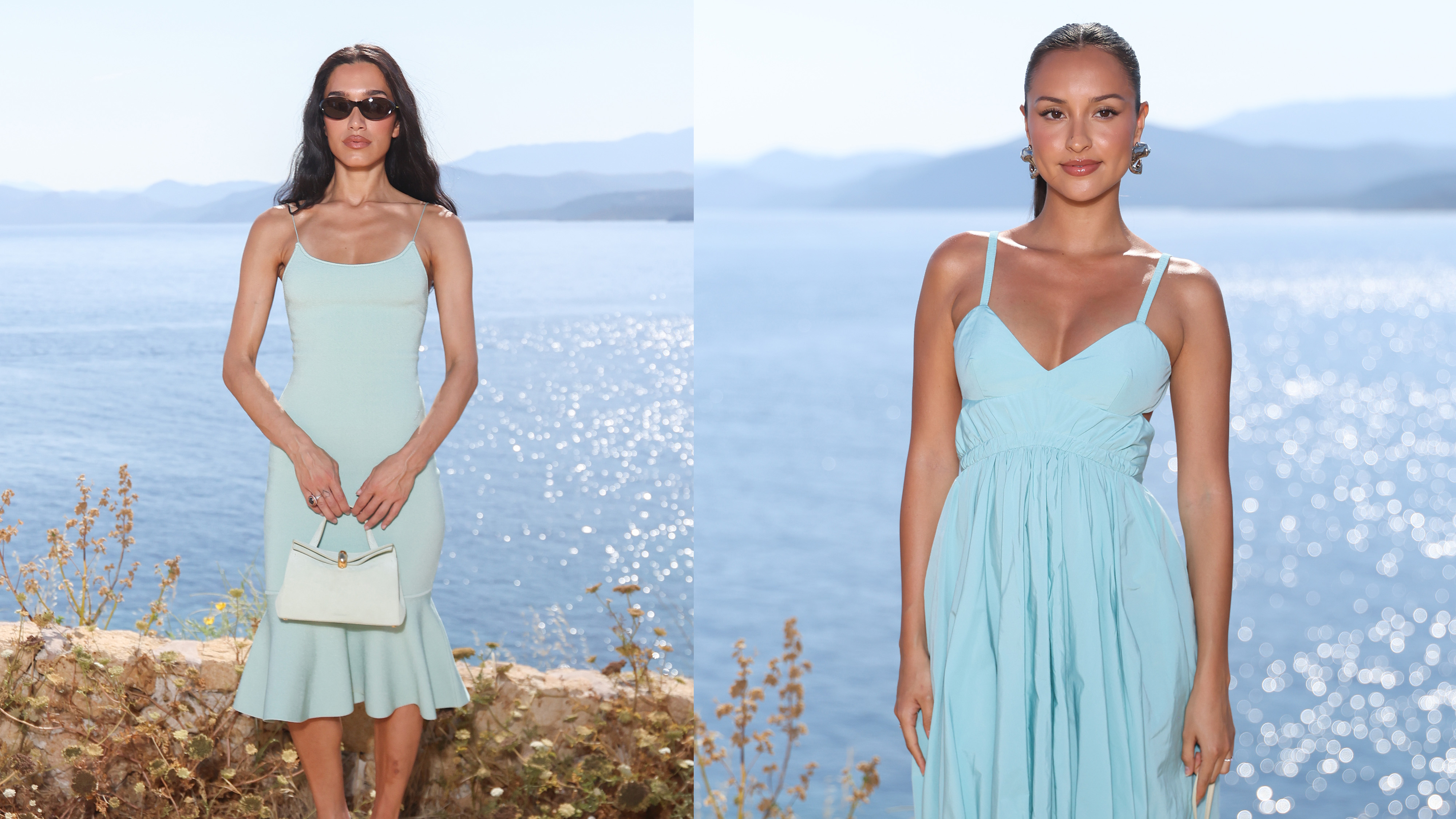Alexandra Leclerc and Ro Brahmand attend the "Le Bonheur" By Jacquemus show at Phare de la Pietra, Corsica on June 29, 2026 in l'Ile-Rousse, France. 