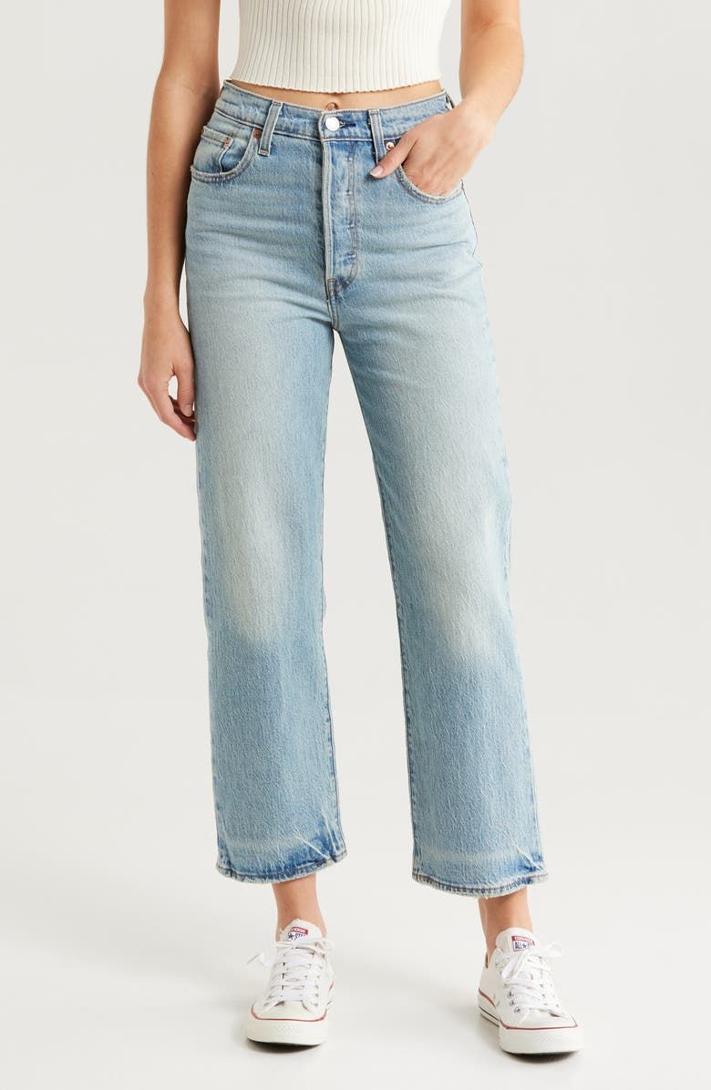 Ribcage High Waist Ankle Straight Leg Jeans