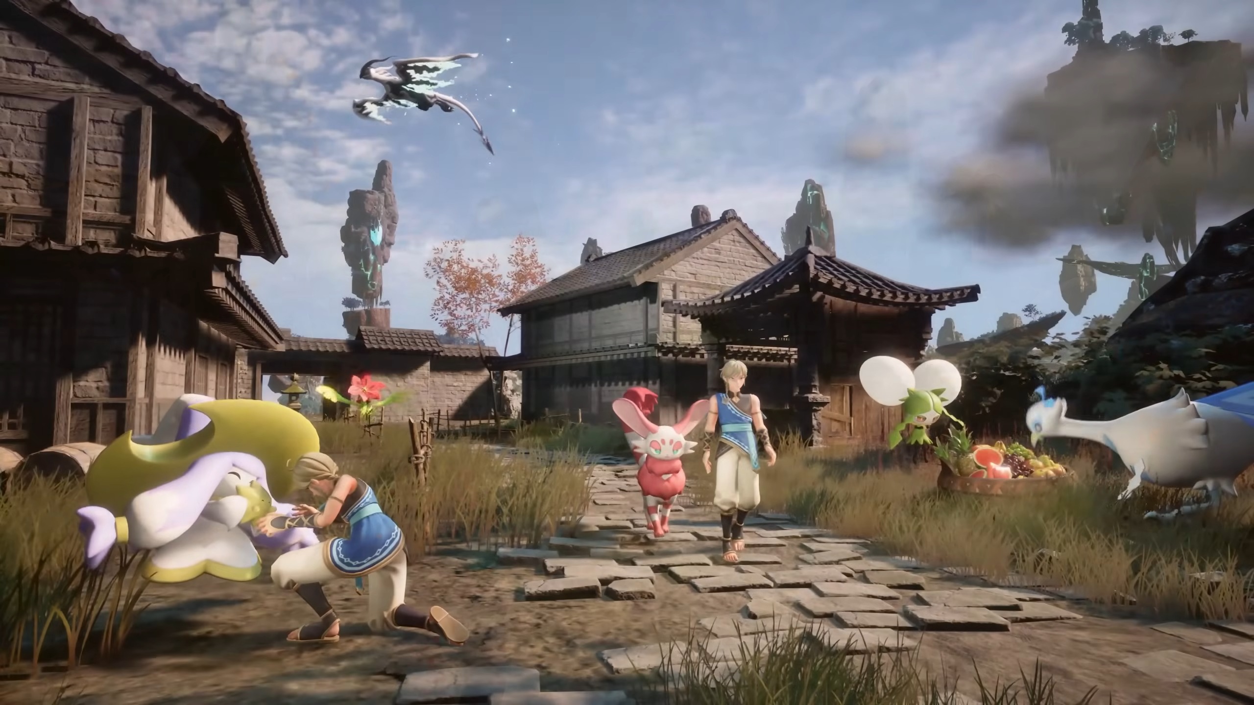 Screengrabs from Palworld 1.0 trailer