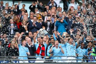 Manchester City continue their defence of the FA Cup on Sunday