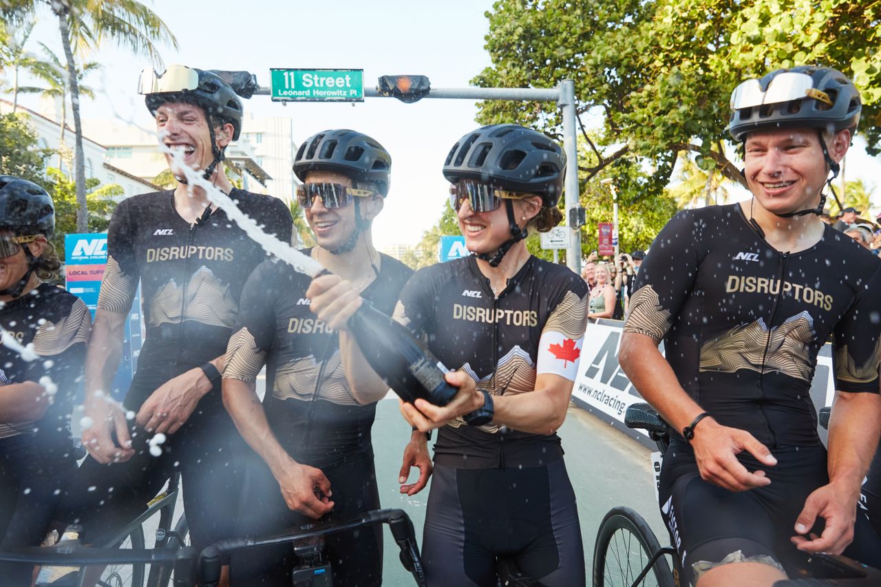 Led by Leah Kirchmann, the women's team scored 69 points at NCL Cup opener in Miami Beach and the Denver Disruptors men added another 69 points, putting them in first place
