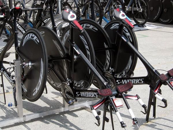 The Specialized machines of Team Saxo Bank.