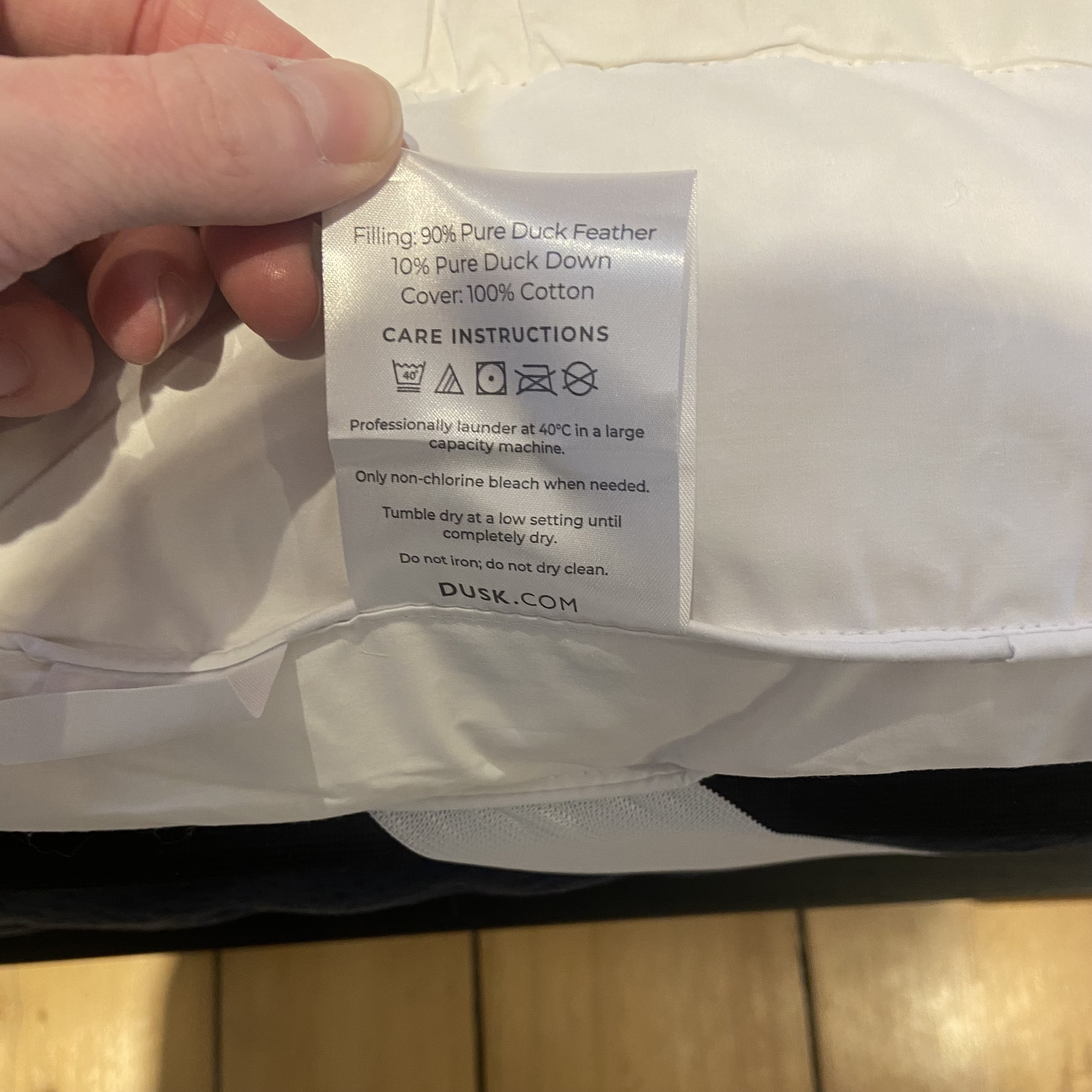 DUSK Luxury Duck Feather &amp;amp; Down Mattress Topper being reviewed at home