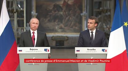 France Macron calls Russian media "propaganda"