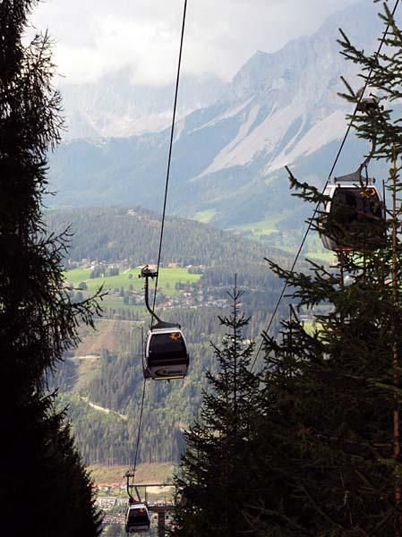 The Schladming ski area is so high that only half of the mountain was used for racing.