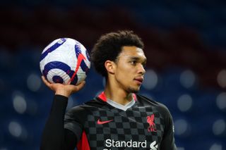 Liverpool’s Trent Alexander-Arnold during the Premier League match at Turf Moor, Burnley. Picture date: Wednesday May 19, 2021