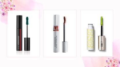 Comp image of the best colored mascaras, including the Shiseido ControlledChaos MascaraInk