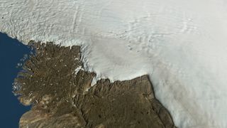 The Hiawatha impact crater in Greenland, as depicted by NASA's Scientific Visualization Studio.
