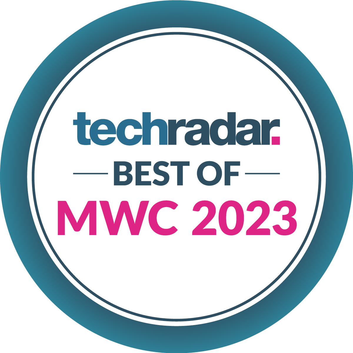 Logo saying 'TechRadar Best of MWC 2023'