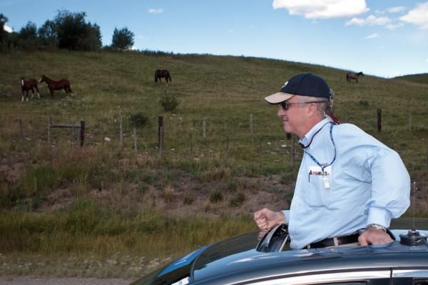 Chief Comm Mike Shea controls the race with a front row seat.