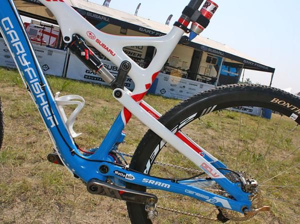 Offsetting the seat tube at the bottom bracket allows for slightly shorter chain stays.
