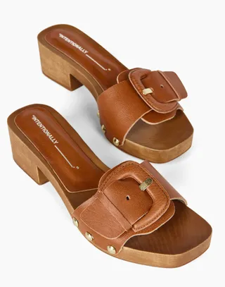 Intentionally Blank Leather Mar Mules Sandals