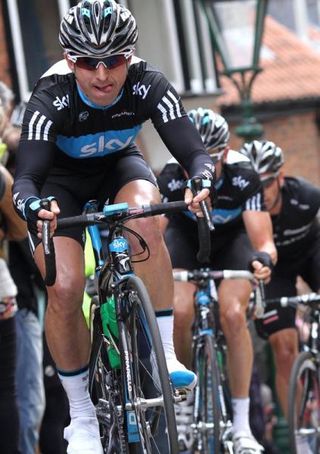 Russell Downing (Team Sky) looking comfortable in the race he has won three times.