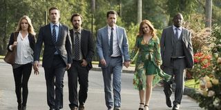 Tag Jon Hamm Jake Johnson Isla Fisher Hannibal Burress group striding into the wedding