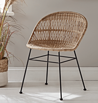 Rounded Wicker Dining Chair | Was £225, Now £112 (Save 50%)