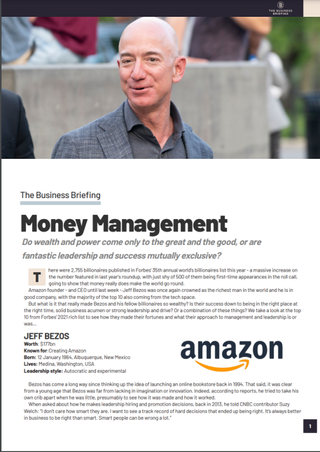 Jeff Bezos, CEO of Amazon - The Business Briefing 