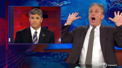 Jon Stewart deftly shows Sean Hannity why you don't pick a fight with Jon Stewart