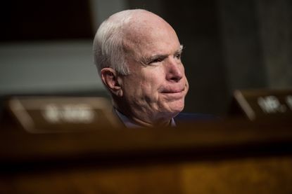 Sen. John McCain during a Senate Armed Services Committee hearing