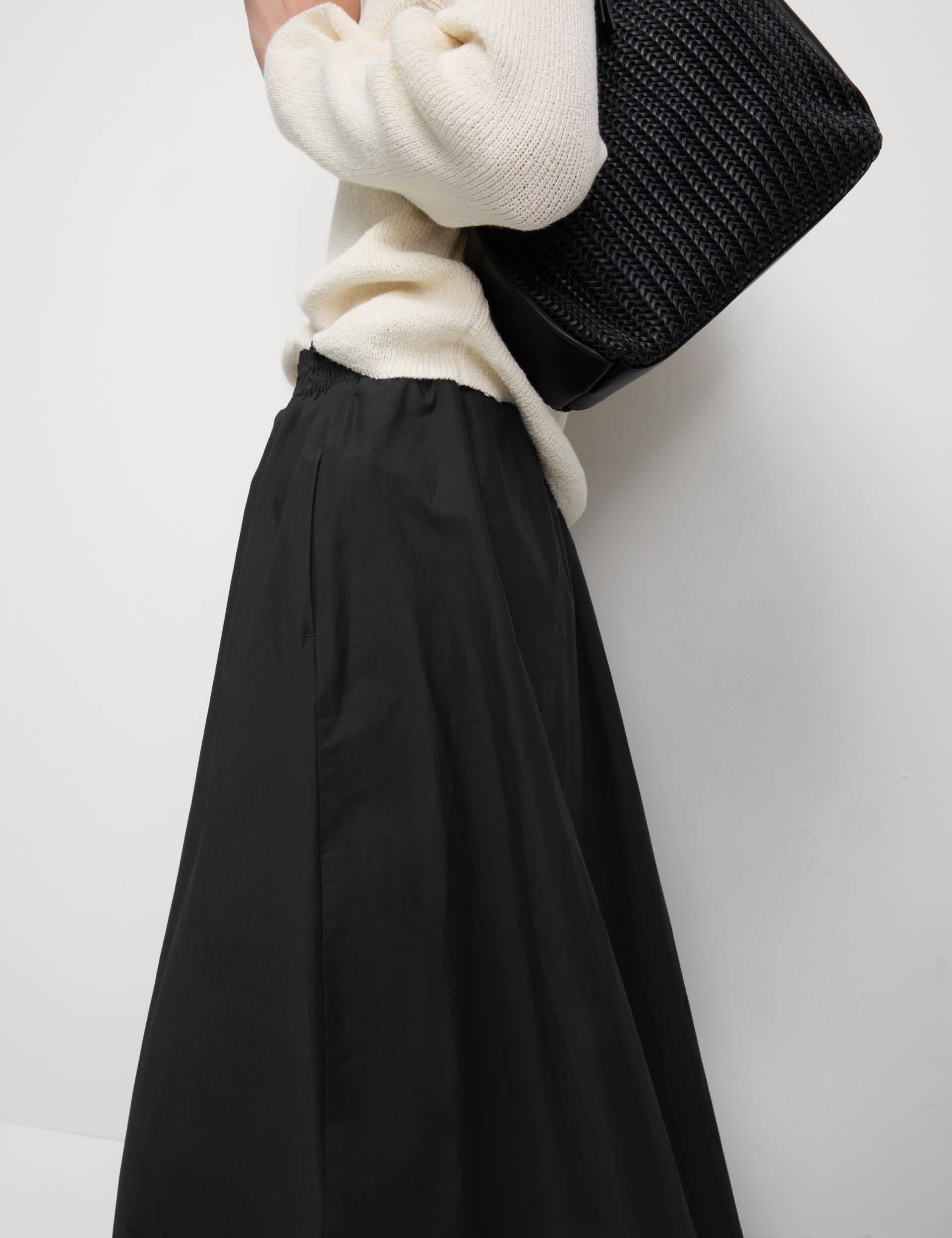 Pure Cotton Poplin A-Line Skirt