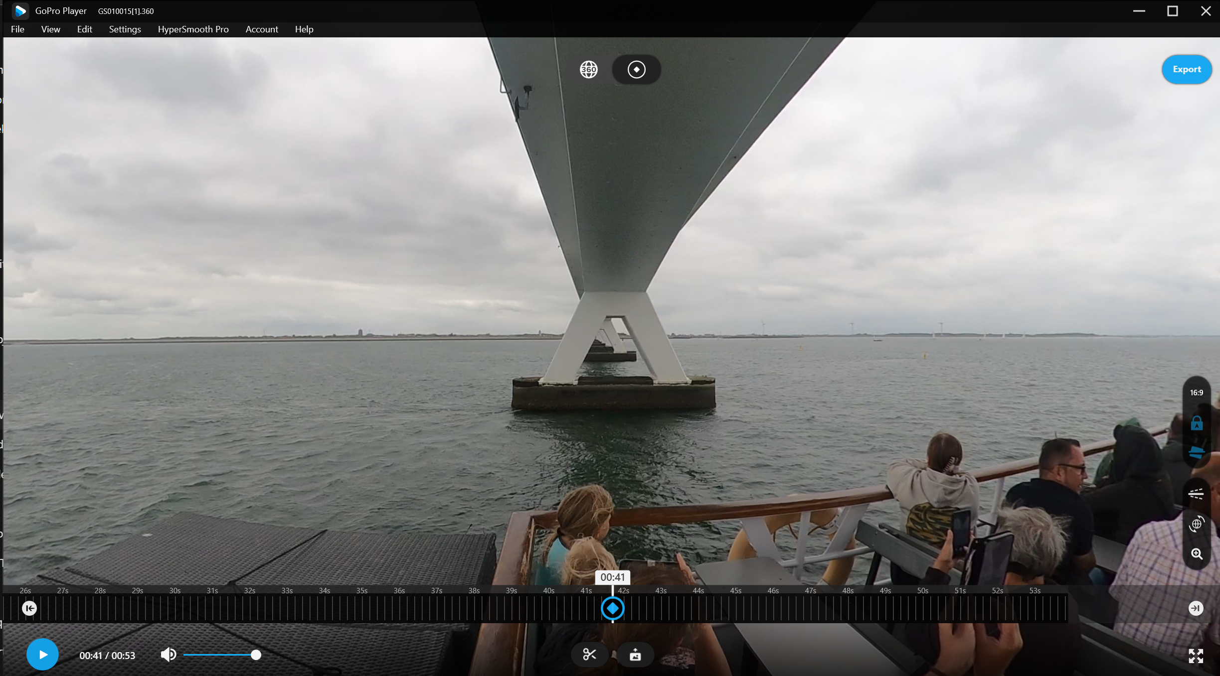 De GoPro-player op de desktop.