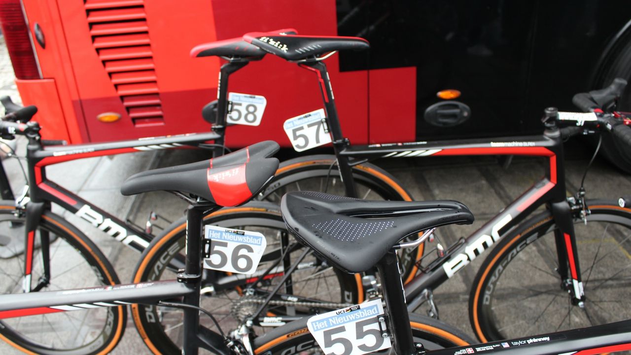 Fizik's relatively new line of anatomic-channel saddles are becoming popular in the peloton, as is the Specialized Power saddle