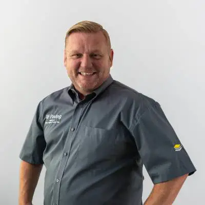 Landscaping expert Andy McLaughlin at RF Paving 