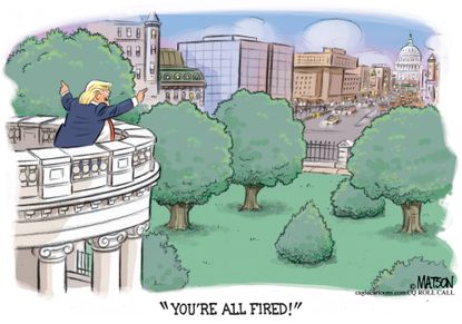 Political Cartoon U.S. Trump Washington DC Comey FBI The Apprentice