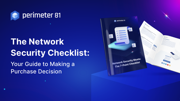 Whitepaper cover with title and digital image of a scroll of paper with tick list on it, with square graphics containing flame, shield, and verified icons