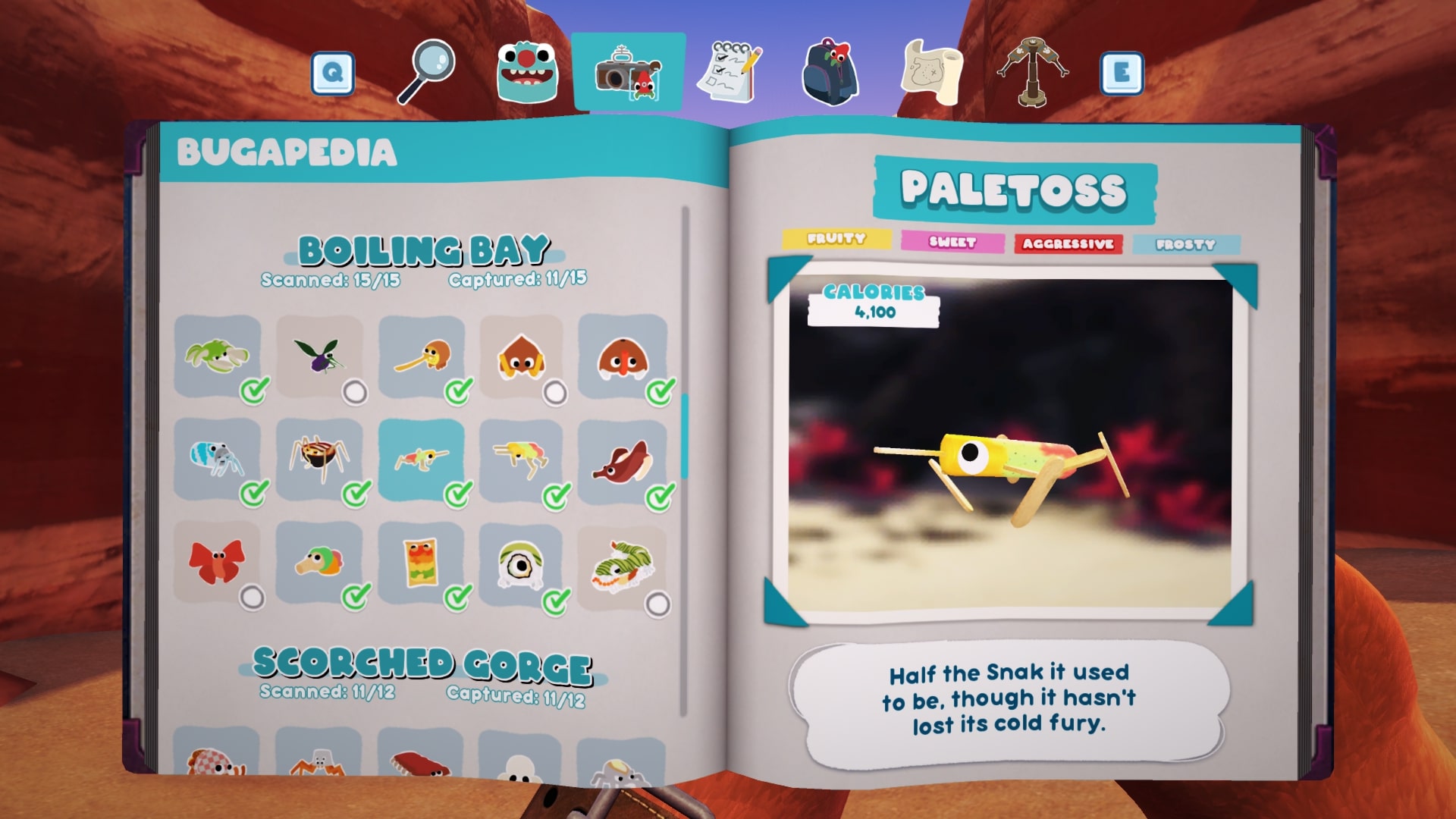 Bugsnax Bugapedia: Paletoss