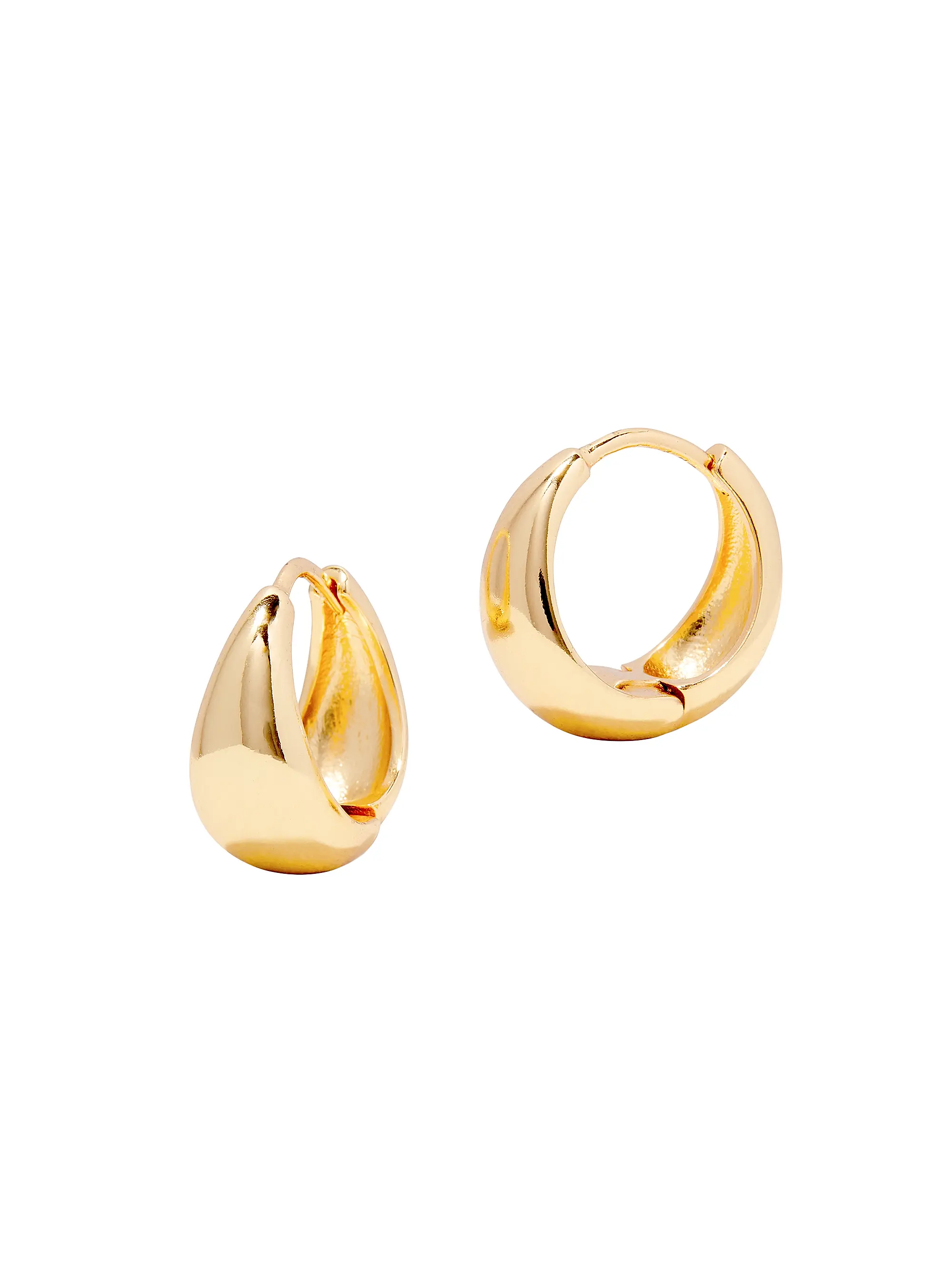 Aubrey 14k-Yellow-Gold Vermeil Tapered Huggie Hoop Earrings