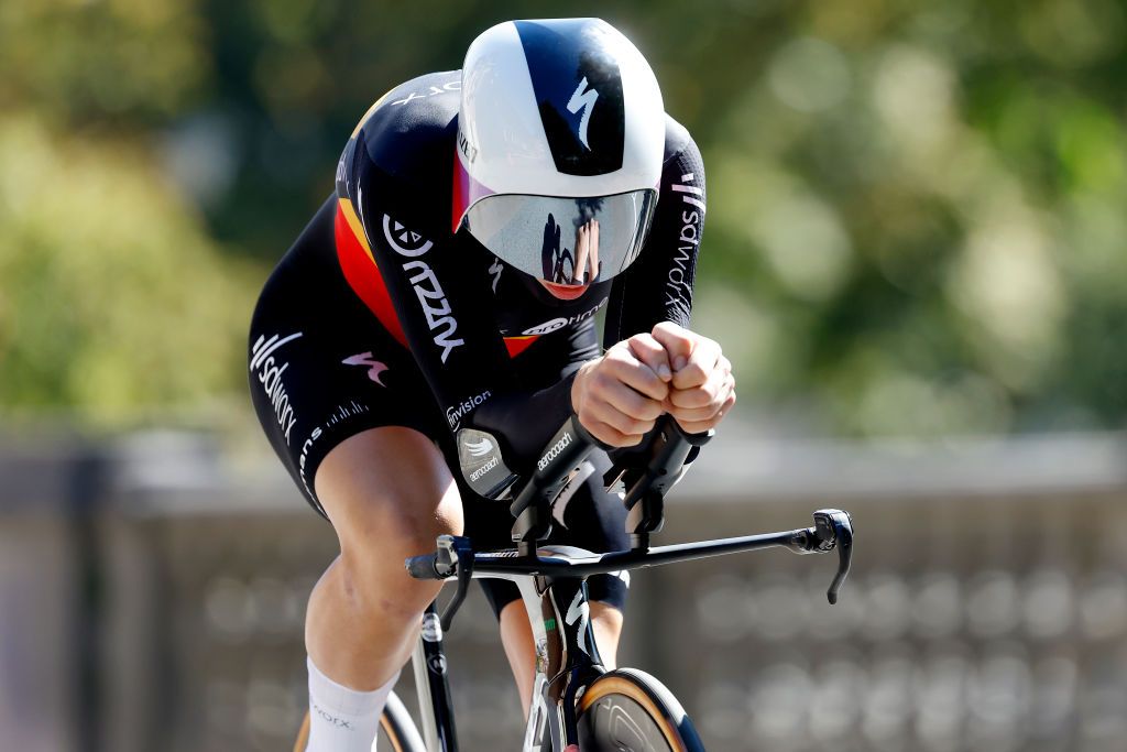 LEUVEN BELGIUM SEPTEMBER 07 Lotte Kopecky of Belgium and Team SD Worx sprints during the 25th Simac Ladies Tour 2023 Stage 2 a 71km individual time trial from Leuven to Leuven UCIWWT on September 07 2023 in Leuven Belgium Photo by Bas CzerwinskiGetty Images