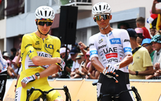 Tadej Pogacar of Slovenia and UAE Team Emirates - XRG - Yellow Leader Jersey and Isaac Del Toro of Mexico and UAE Team Emirates - XRG - White Best Young Rider Jersey prior to the 113th Tour de France 2026, Stage 7