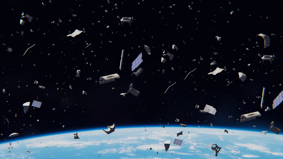 How can small pieces of space debris cause incredible damage?
