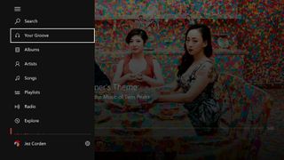 Groove Music Menu