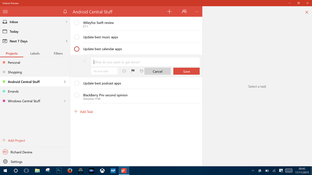 Todoist for Windows 10