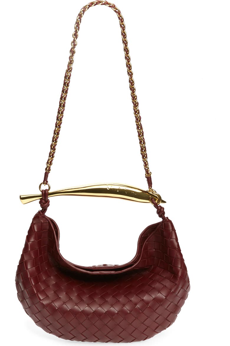 Small Sardine Intrecciato Leather Top Handle Bag
