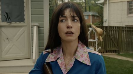 Anne Hathaway looking scared in The End of Oak Street.