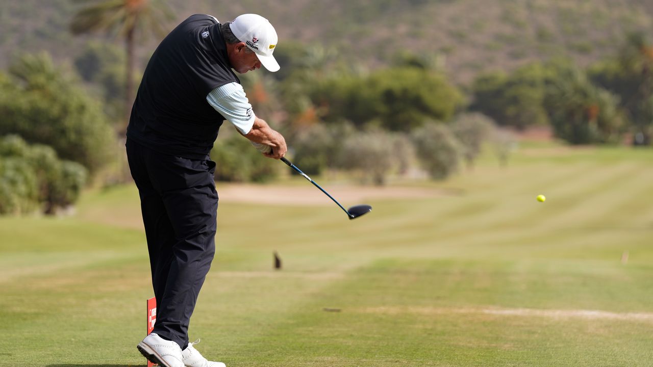 Paul Lawrie hits a drive