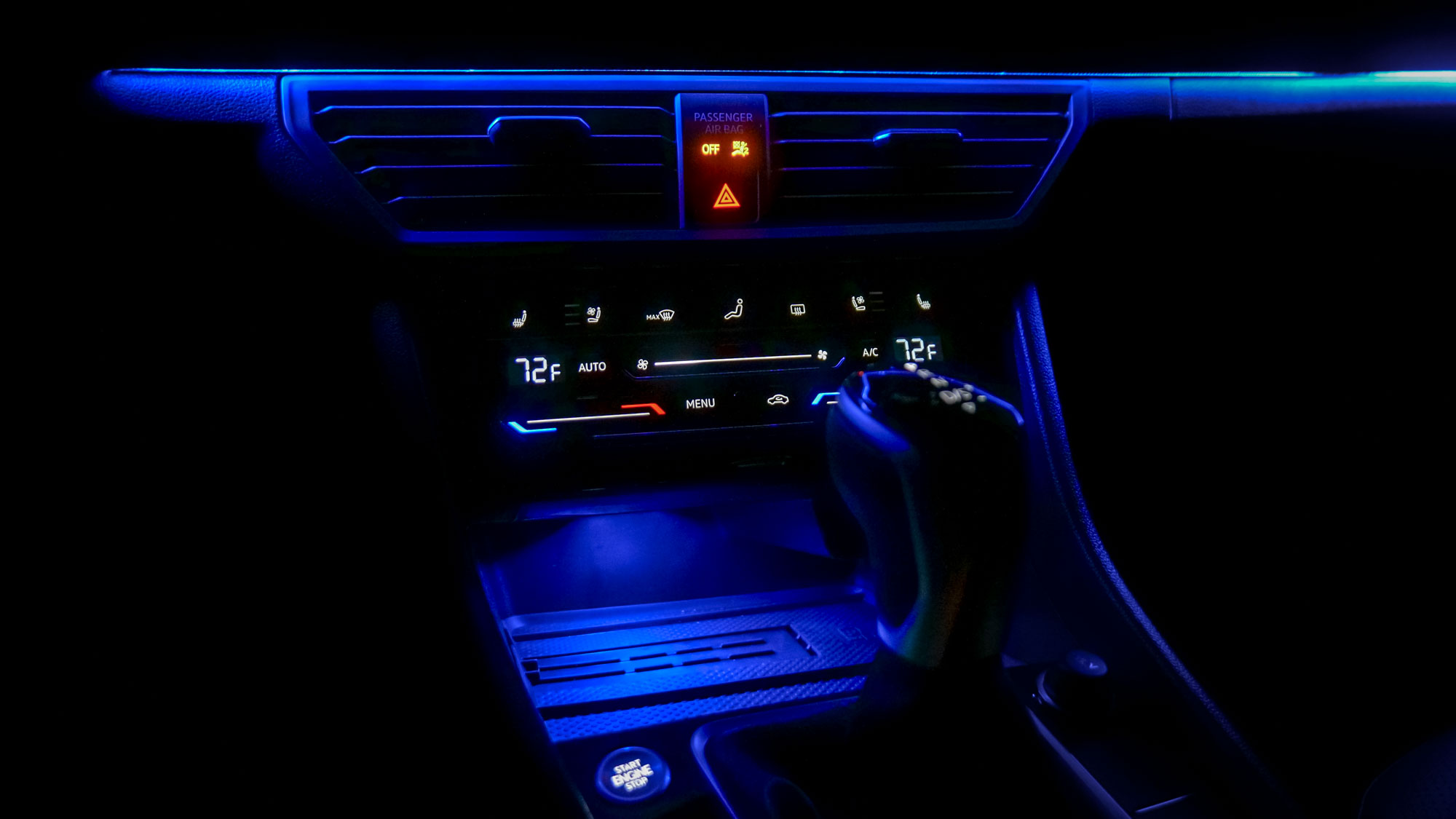 Air vents and climate controls in the 2025 Volkswagen Jetta GLI AutoBahn.