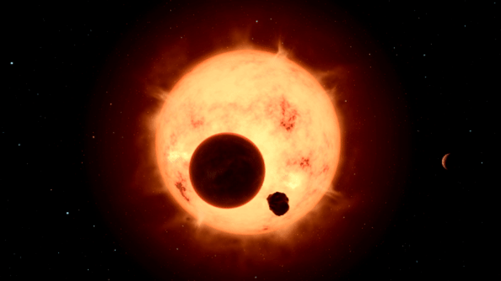 exoplanet animation of a world orbiting a star