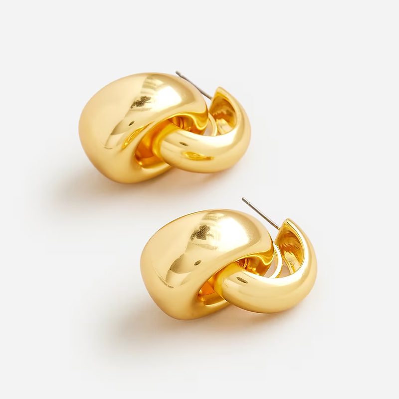J Crew chainlink earrings, gold