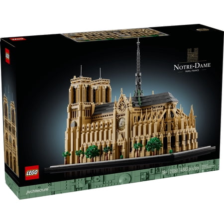 Lego Architecture Notre-Dame De Paris Replica, Architectural Model Kit, Collectible Building Set for Adults, Build and Display France Souvenir, Paris Gift for Lovers of History, Travel and Art, 21061