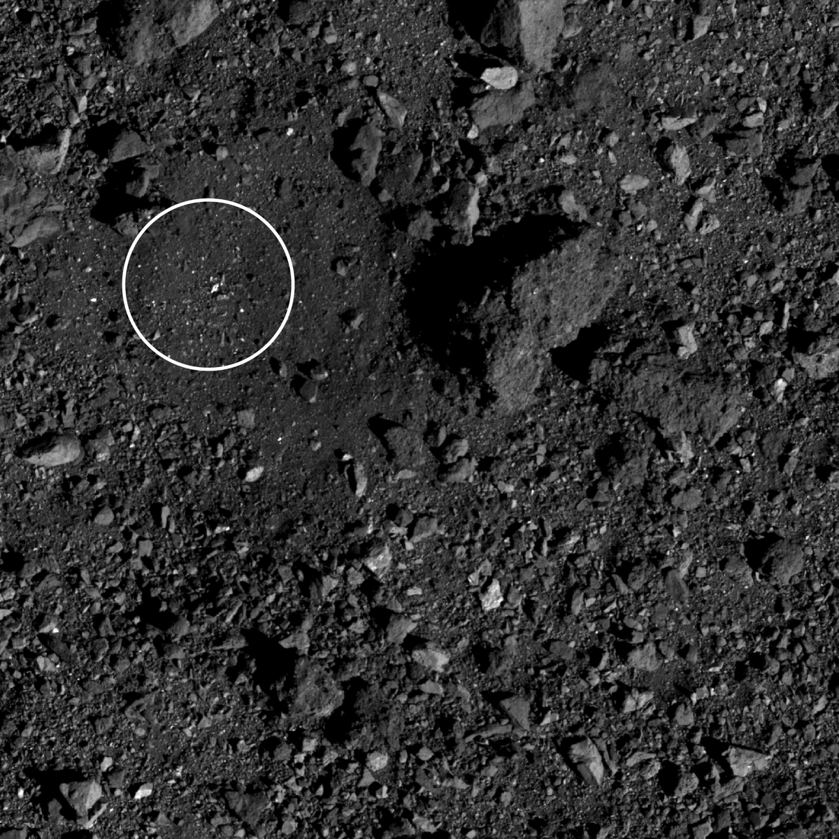 Nightingale is the northernmost site of the four candidate landing zones for NASA’s OSIRIS-REx spacecraft at asteroid Bennu. 