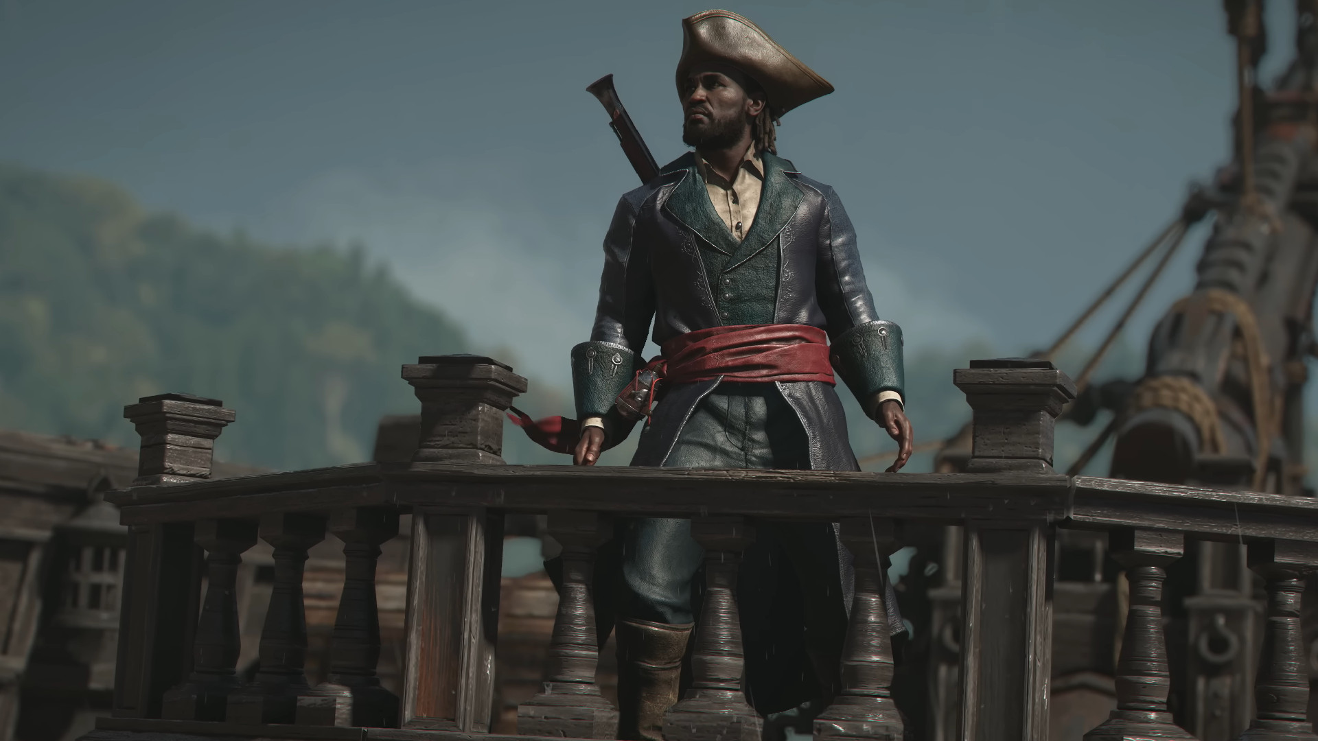 Assassin's Creed Shadows protagonist Yasuke in a pirate outfit
