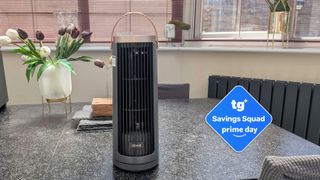 Levoit mini desk fan on dining table