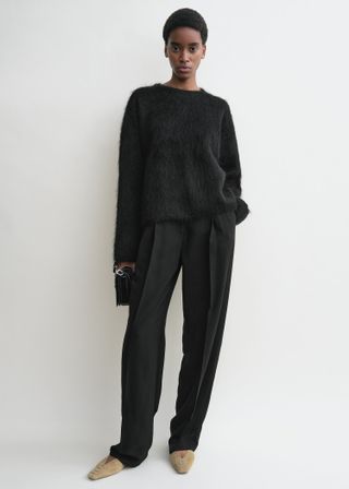 Boxy Alpaca Knit Black