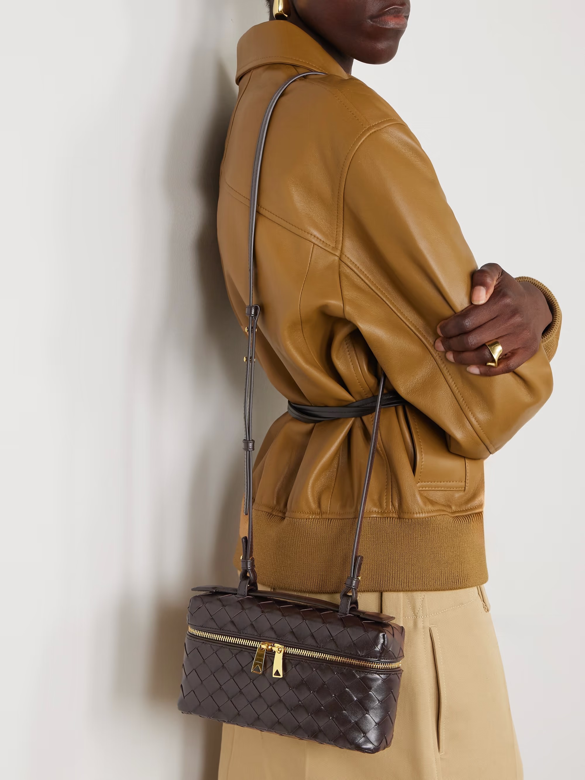 The best Bottega Veneta bag on a model.